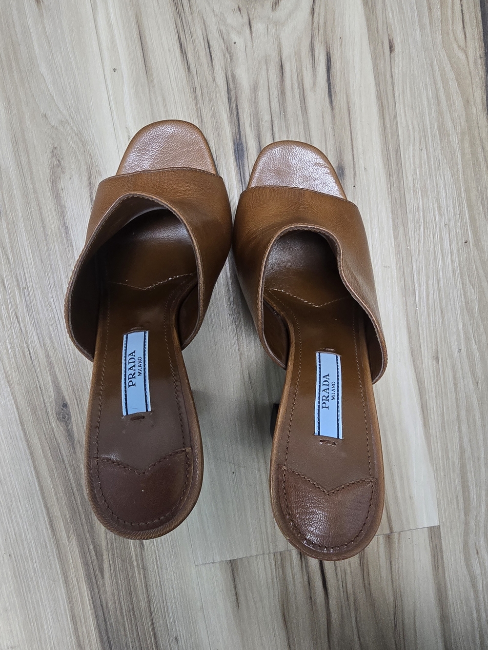 Prada Leather Mule Heels - Sz 37.5 - Picture 6 of 7